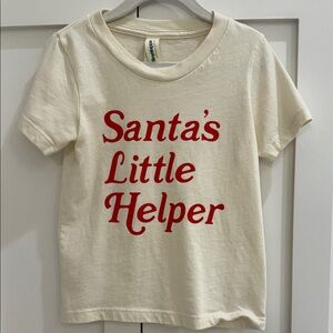 Santa's Little Helper Kids Cream T-Shirt
